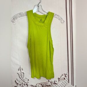 Woman’s Free People Xsmall lime Green Knit Razor Tank top